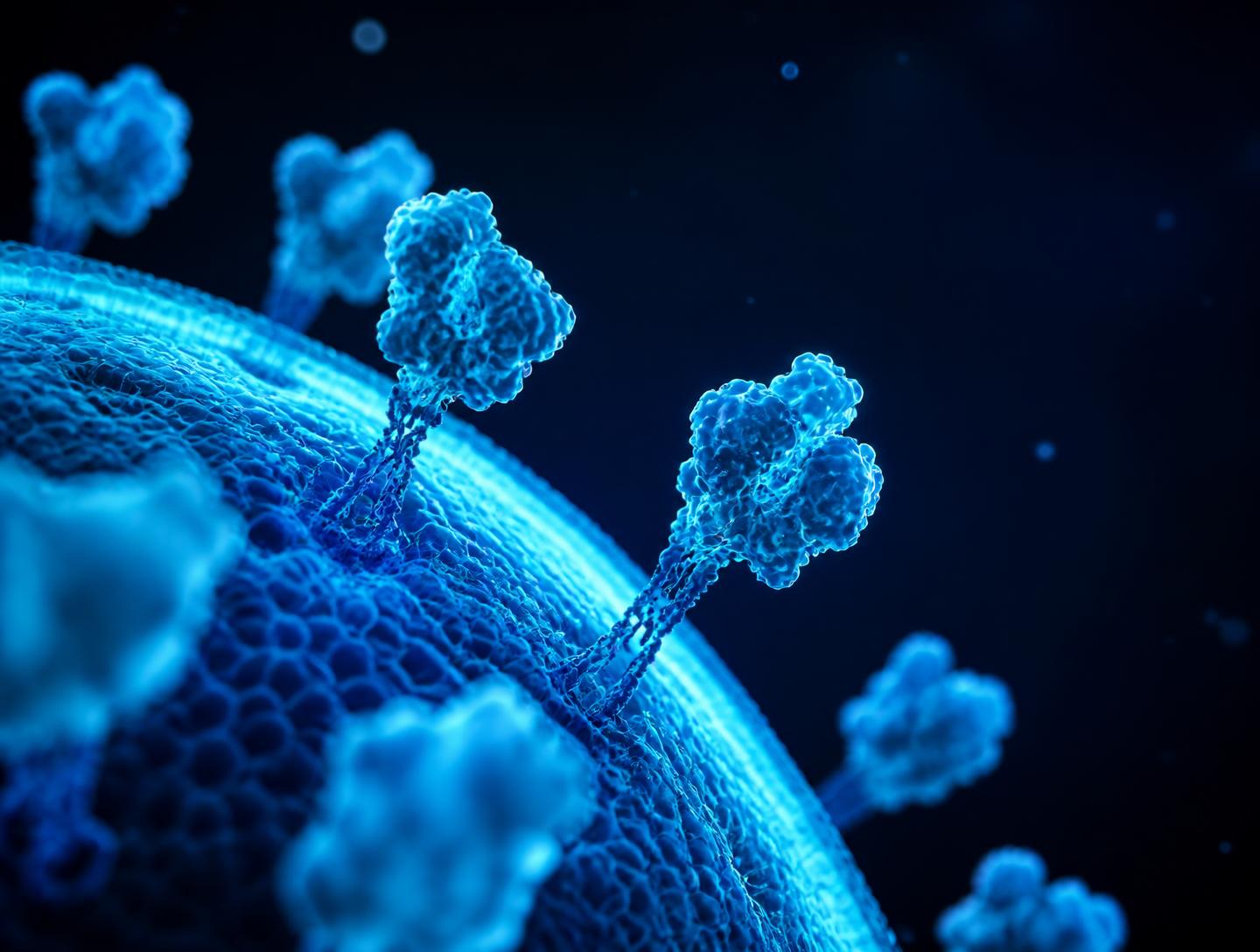 Membrana celular con receptor y transmisión de señal