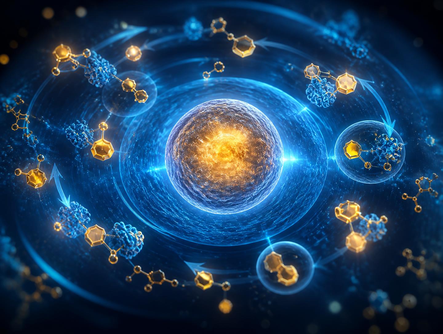 Fragmentos de ADN degradándose en nucleótidos reutilizables